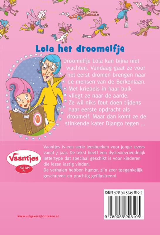 Achterkant van Lola het Droomelfje