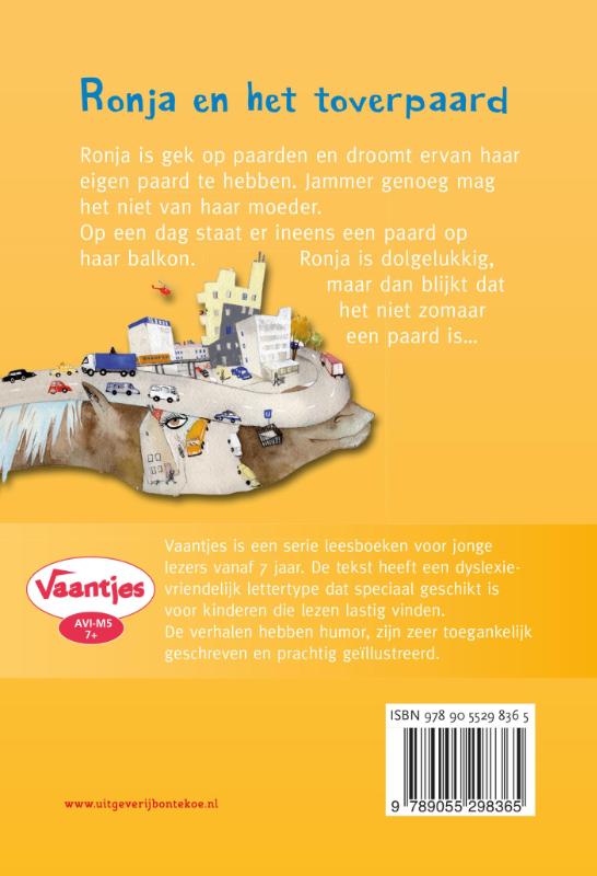 Achterkant van Ronja en het toverpaard