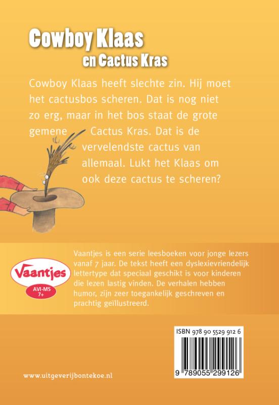 Achterkant van Cowboy Klaas en Cactus Kras