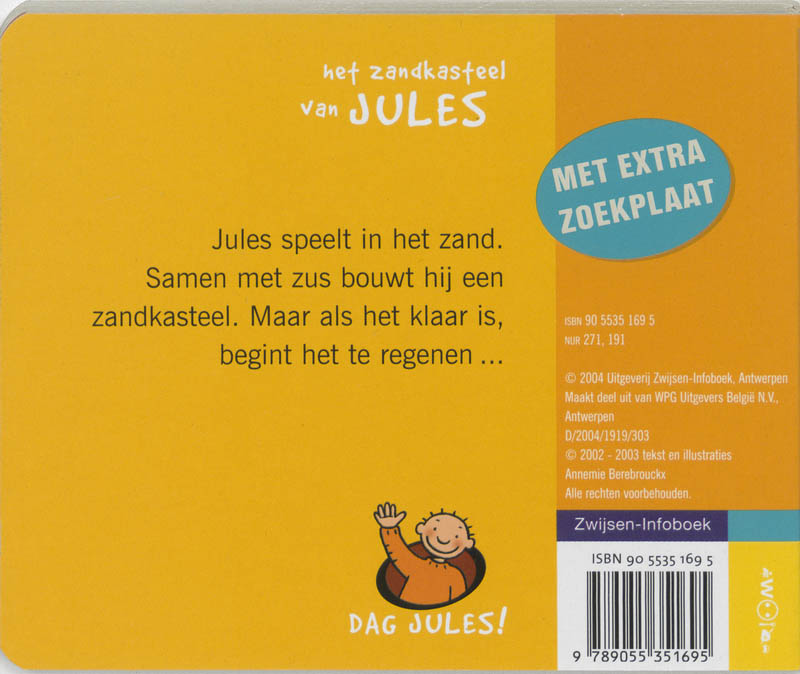 Achterkant van Het zandkasteel van Jules