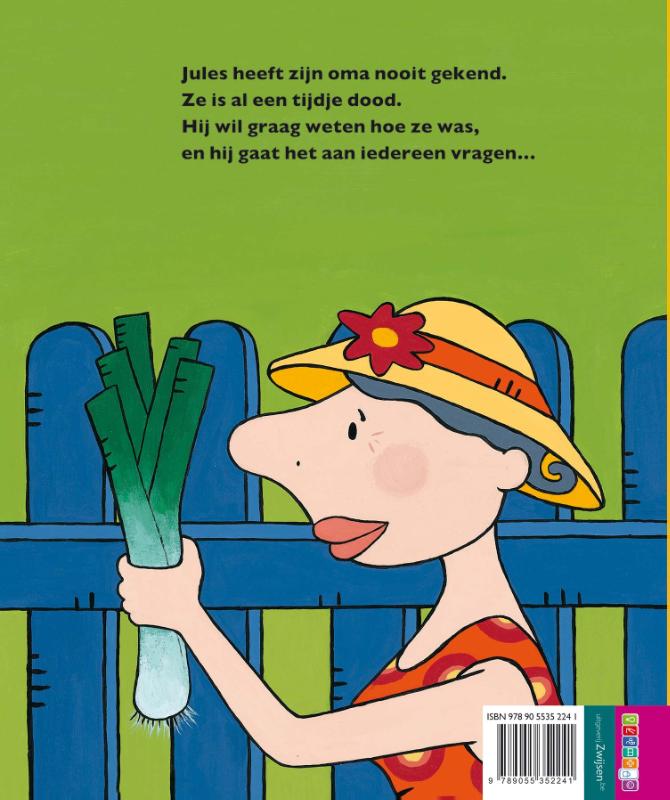 Achterkant van De oma van Jules