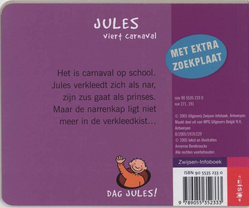 Achterkant van Jules viert karnaval
