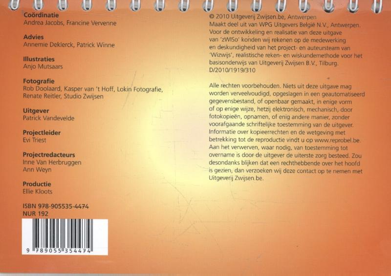 Achterkant van leerjaar 4