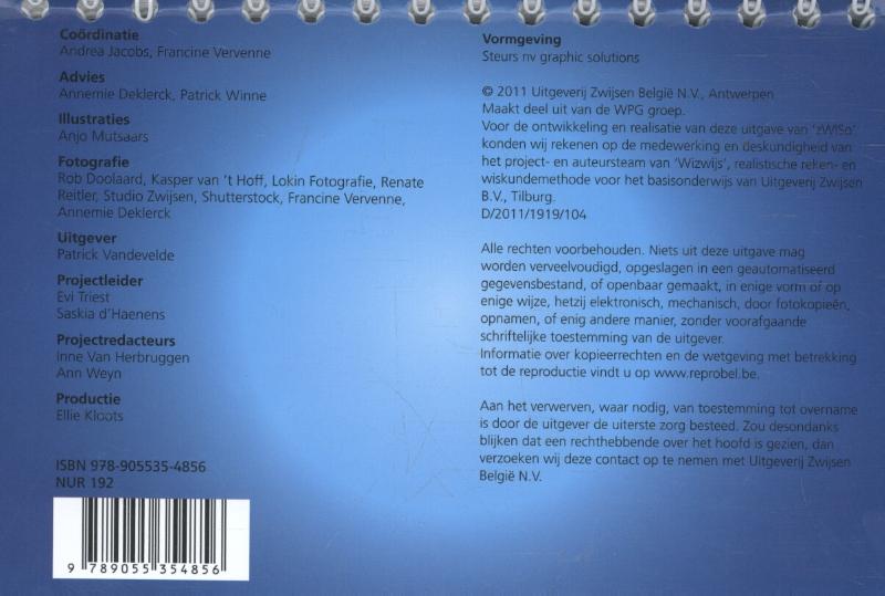 Achterkant van leerjaar 5
