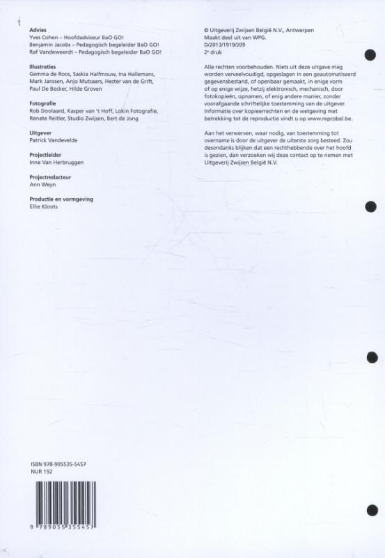 Achterkant van Graad 1 leerjaar 1 en 2