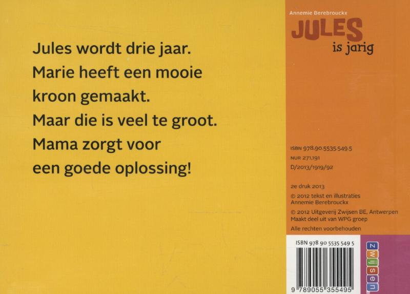 Achterkant van Jules is jarig