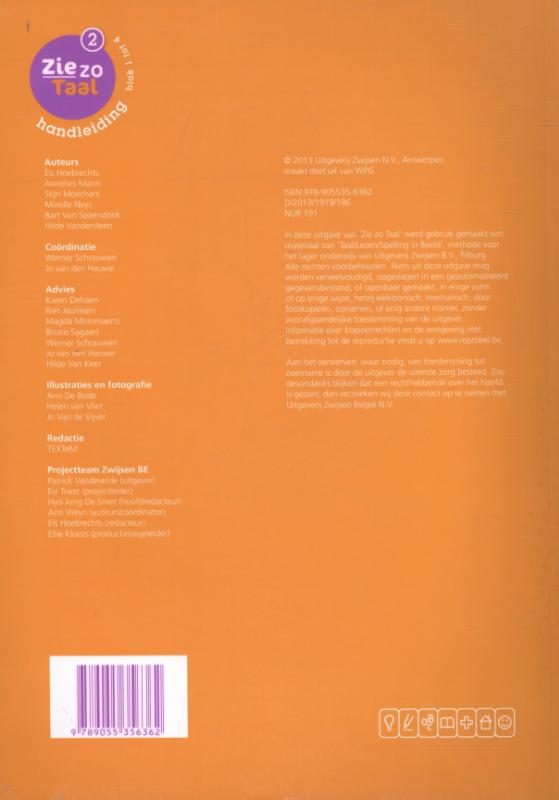 Achterkant van handleiding