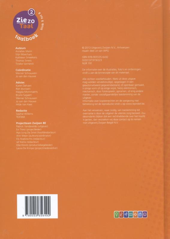 Achterkant van Taalboek 2