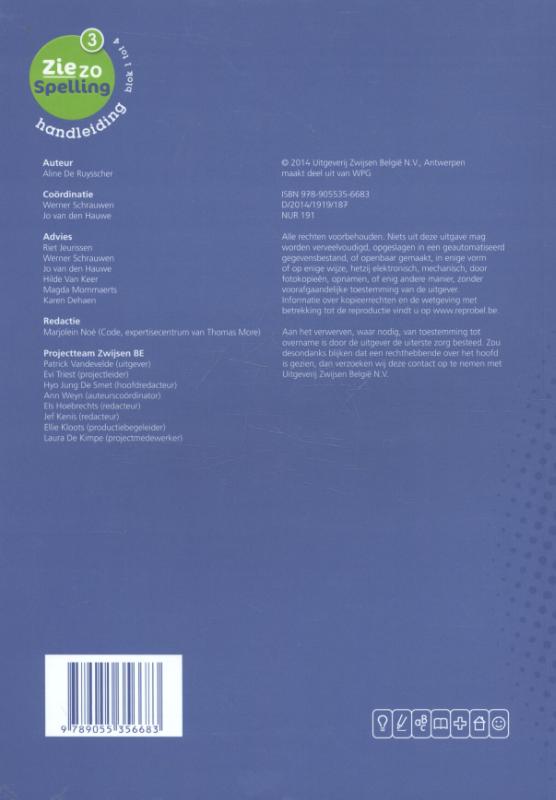 Achterkant van Handleiding