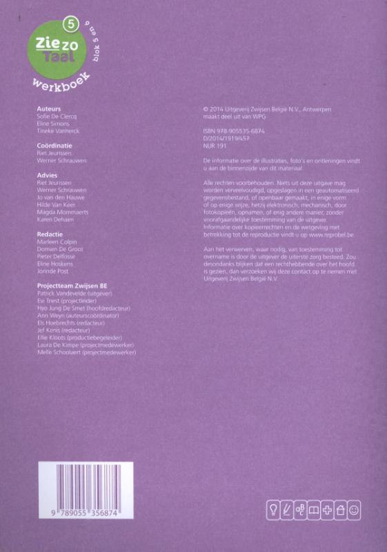 Achterkant van Werkboek 5