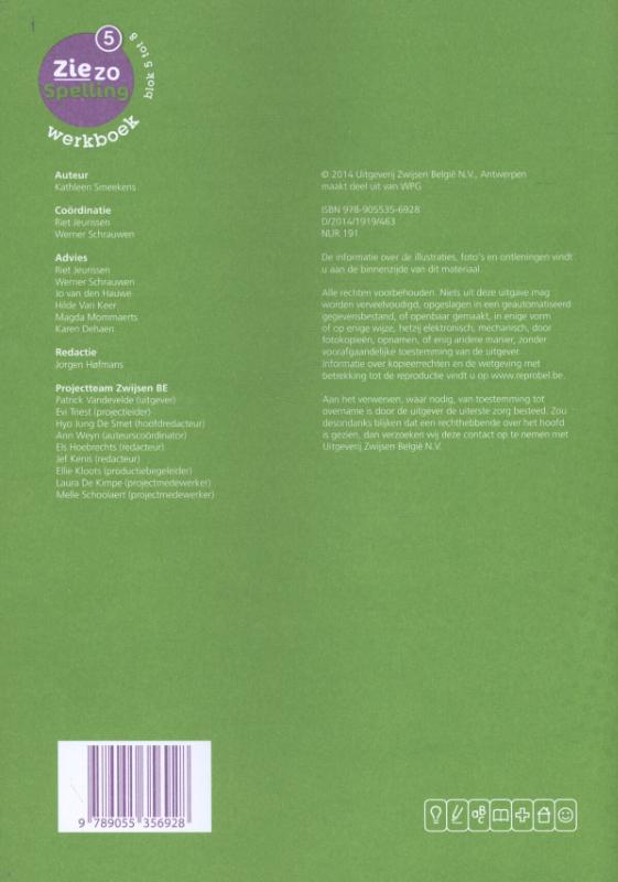 Achterkant van Werkboek 5