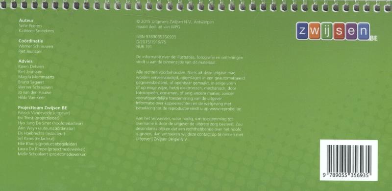 Achterkant van uitlegkaarten