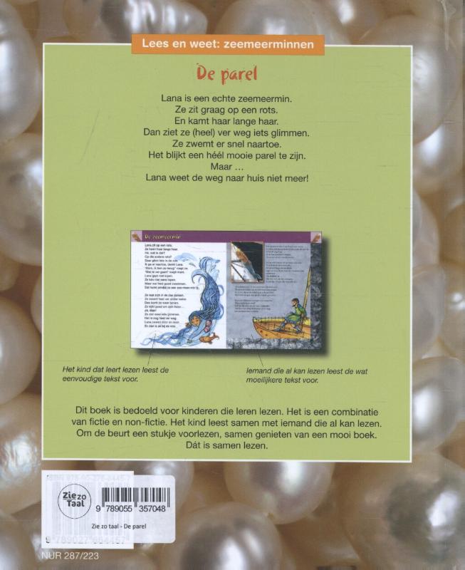 Achterkant van over zeemeerminnen en de zee