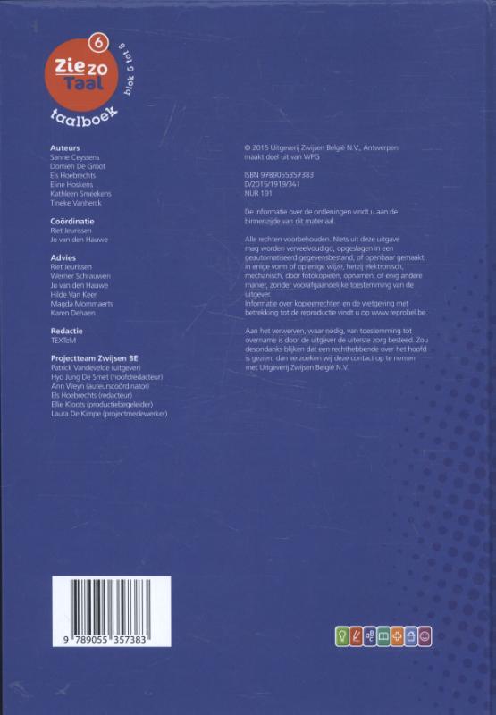 Achterkant van Taalboek