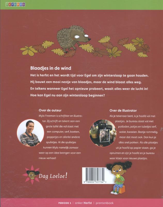 Achterkant van Blaadjes in de wind