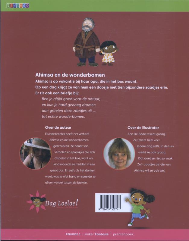 Achterkant van Ahimsa en de wonderbomen