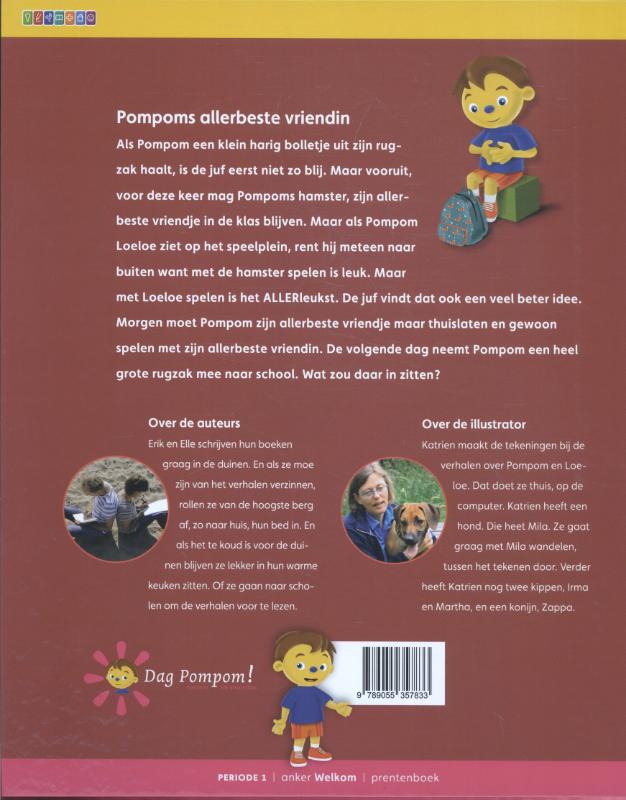 Achterkant van Pompoms allerbeste vriendin