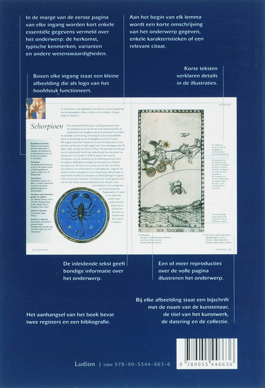 Achterkant van Astrologie, magie en alchemie