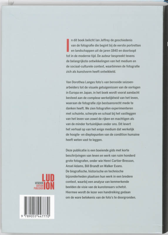 Achterkant van Het verhaal van de fotografie
