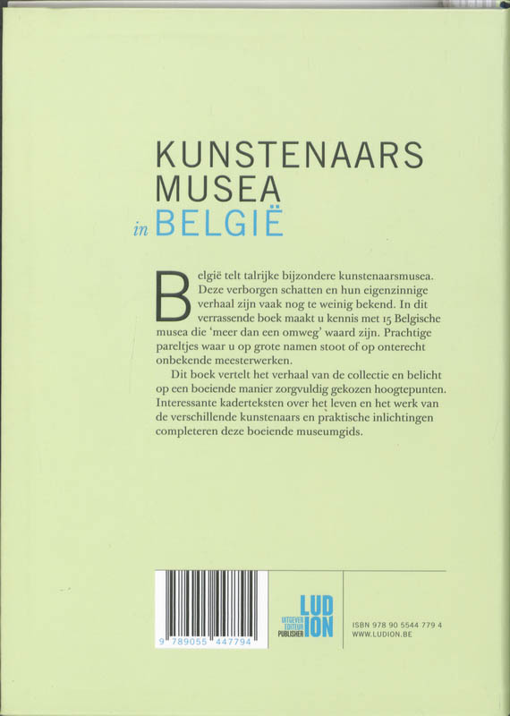 Achterkant van Kunstenaarsmusea in België