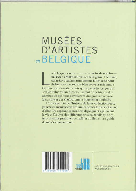 Achterkant van Musee d'artistes en Belgique