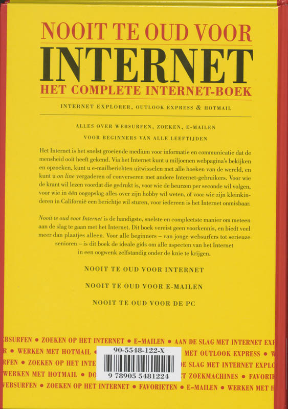Achterkant van Nooit te oud voor Internet
