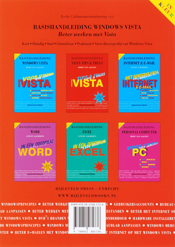 Achterkant van Basishandleiding Beter Werken met Windows Vista