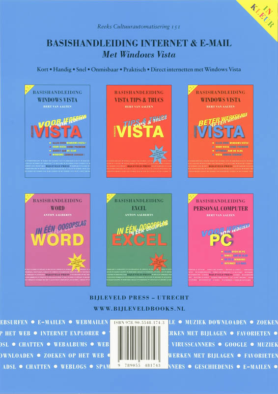 Achterkant van Basishandleiding Internet & Vista