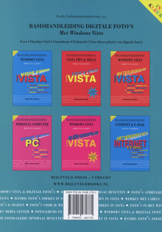 Achterkant van Basishandleiding Digitale foto's met Windows Vista