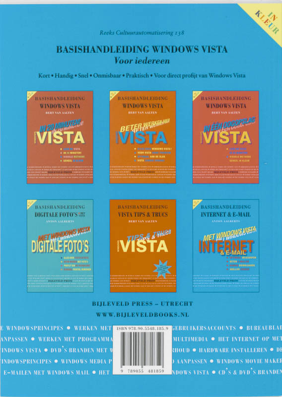 Achterkant van Basishandleiding Windows Vista voor iedereen