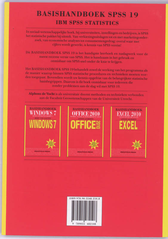 Achterkant van Basishandboek SPSS 19