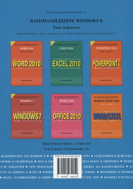 Achterkant van Basishandleiding Windows 8