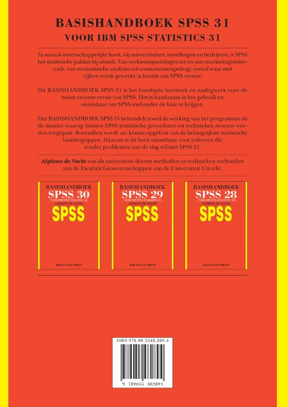Achterkant van Basishandboek SPSS 31
