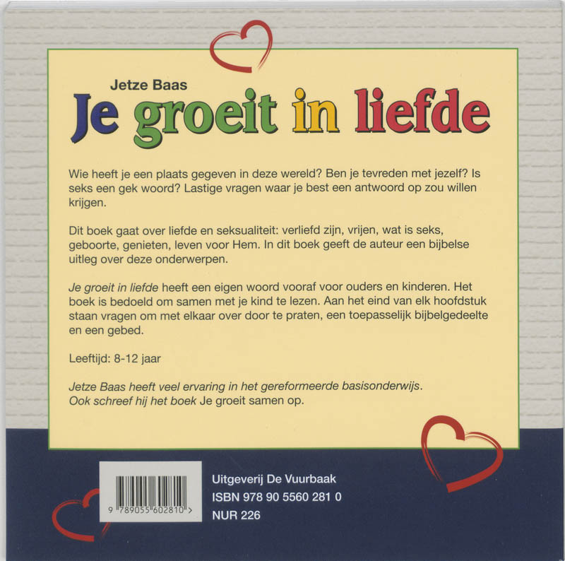 Achterkant van Je groeit in liefde