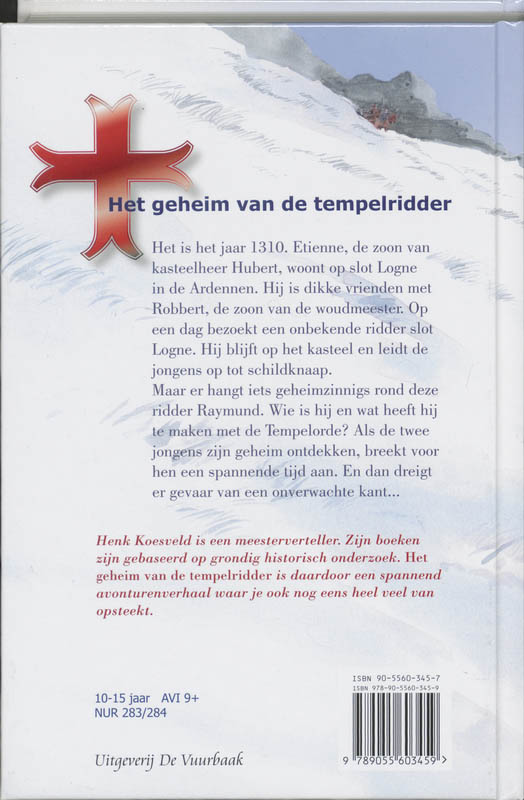 Achterkant van Het geheim van de tempelridder