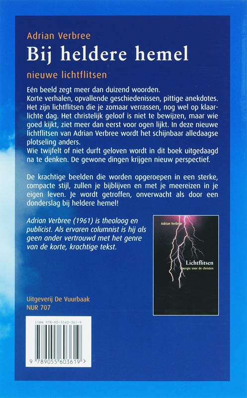 Achterkant van Bij heldere hemel