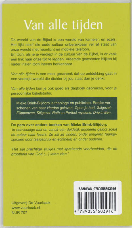 Achterkant van Van alle tijden