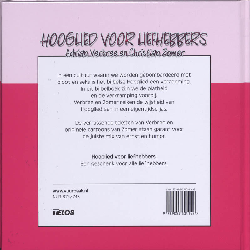 Achterkant van Hooglied voor liefhebbers