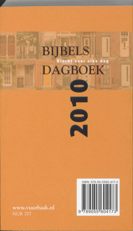 Achterkant van Bijbels dagboek 2010