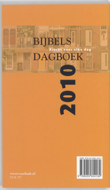 Achterkant van Bijbels dagboek 2010