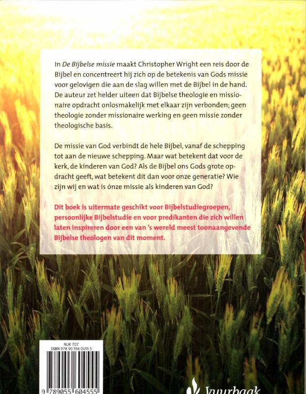 Achterkant van De bijbelse missie