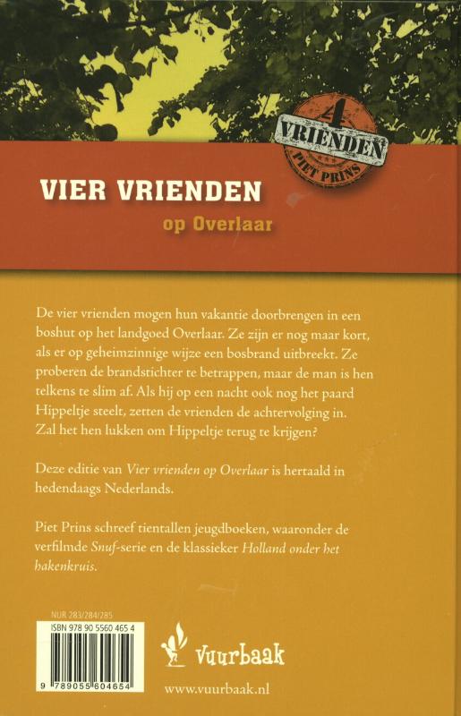 Achterkant van Vier vrienden op Overlaar