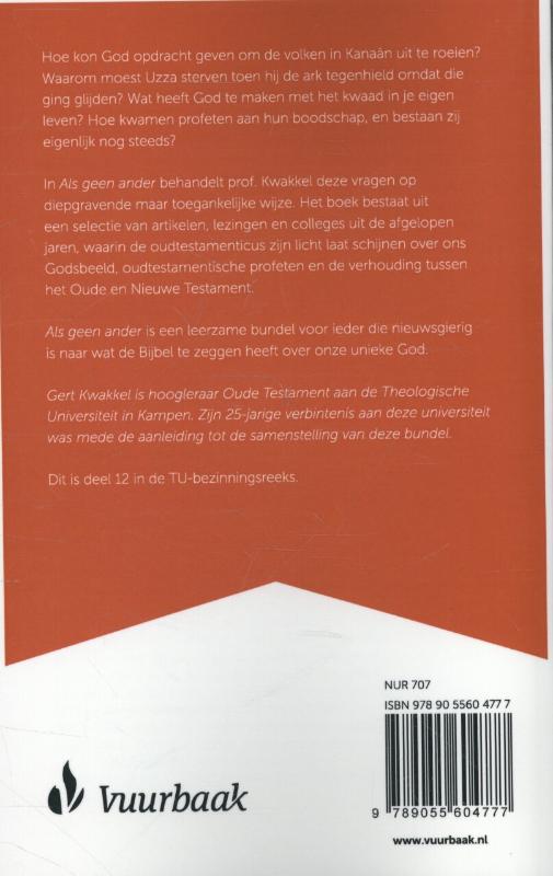 Achterkant van Als geen ander