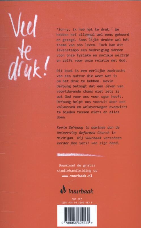 Achterkant van Veel te druk!