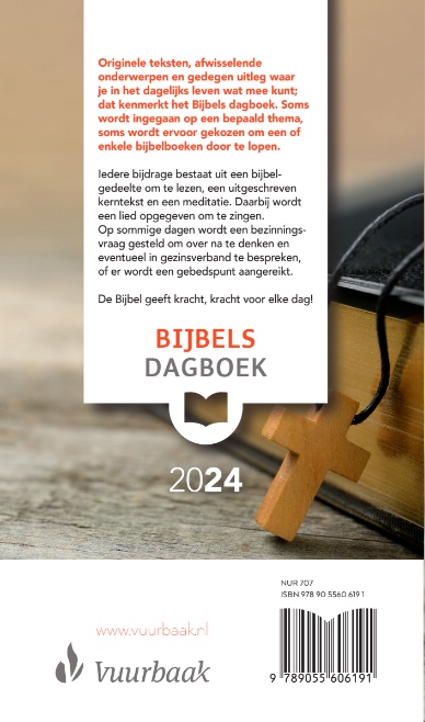 Achterkant van Bijbels dagboek 2024