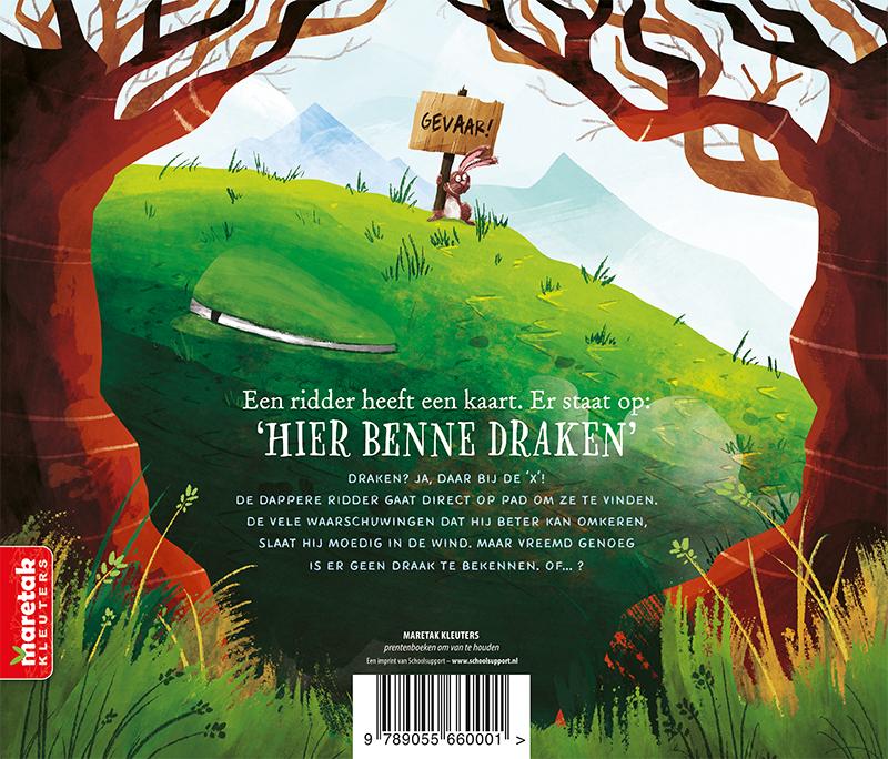 Achterkant van Hier benne draken