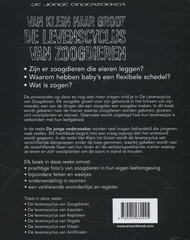 Achterkant van De levenscyclus van zoogdieren