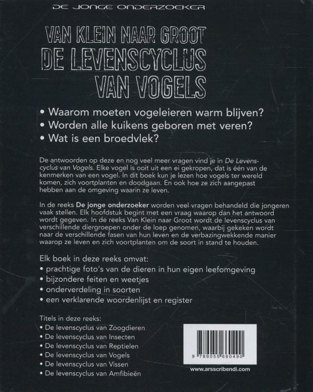 Achterkant van de levenscyclus van vogels