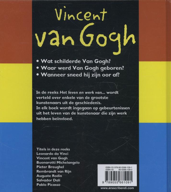 Achterkant van Vincent van Gogh