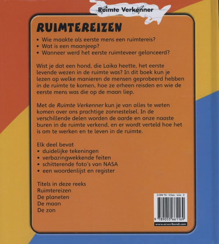 Achterkant van Ruimtereizen